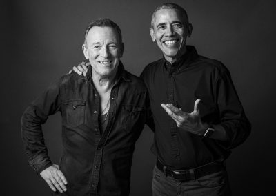 Bruce Springsteen and Obama. Photographer: Rob DeMartin