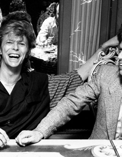 David Bowie and Mick Jagger 1987. Photographer: Denis O’Regan