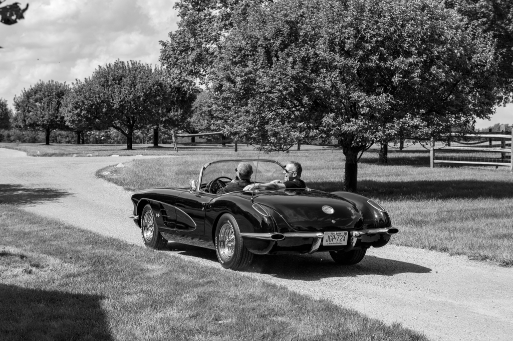 Obama driving Bruce´s Corvette